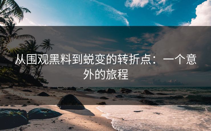 从围观黑料到蜕变的转折点：一个意外的旅程